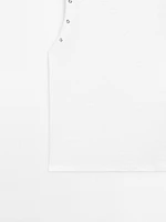 Crew neck T-shirt with eyelet detail