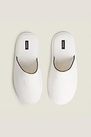TERRYCLOTH SLIPPERS WITH PIPING