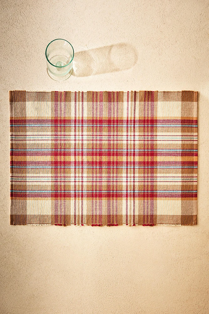 SET OF CHECK COTTON PLACEMATS (SET 2)