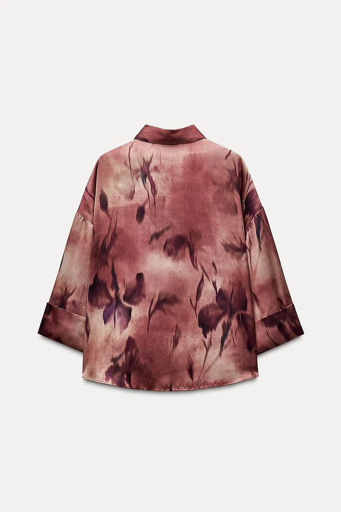 PRINTED SATIN SHIRT