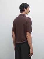 Polo en maille 100 % lin