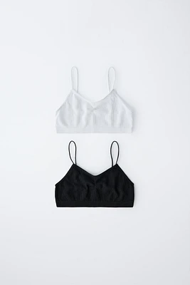 8-14 YEARS/ TWO PACK OF SEAMLESS BRALETTES