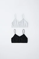 8-14 YEARS/ TWO PACK OF SEAMLESS BRALETTES