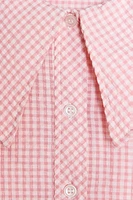 BIB COLLAR GINGHAM SHIRT