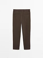 Pantalon straight rayures tennis