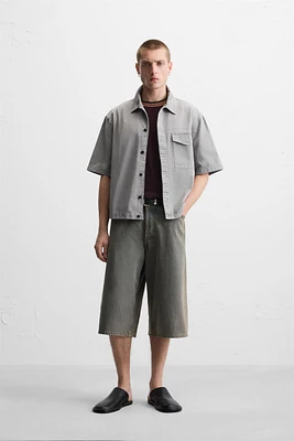 WASHED POCKETED OVERSHIRT