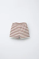 TWO-PACK OF STRIPED AND PLAIN SHORTS