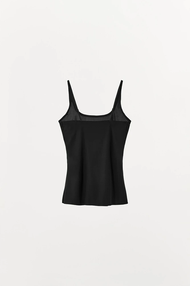 TOP À BRETELLES AVEC POLYAMIDE