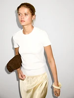 T-shirt à manches courtes en coton mélang