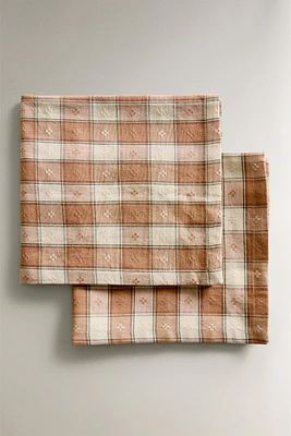 SERVIETTES DE TABLE FIL TEINTÉ (LOT DE 2)