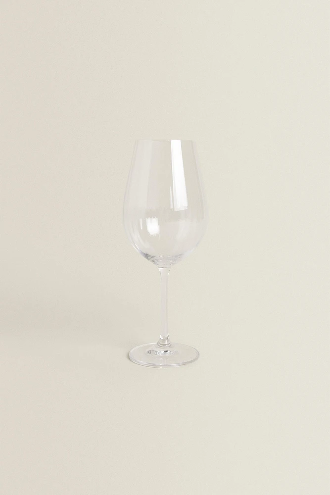 TEXTURED CRYSTALLINE WINE GLASS