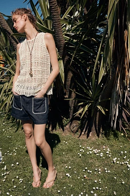 POINTELLE KNIT TOP