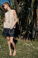 POINTELLE KNIT TOP