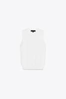 TOP EN MAILLE SANS MANCHES
