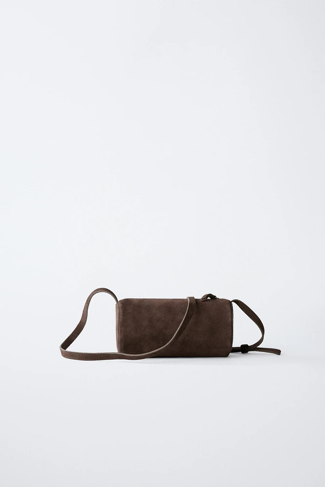 SUEDE BOWLING BAG