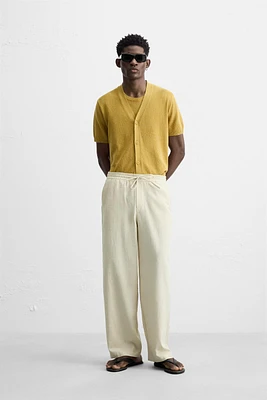 TEXTURED JACQUARD PANTS