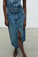 Z1975 SLEEVELESS DENIM MIDI DRESS