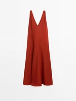 Long flowing flounce dress