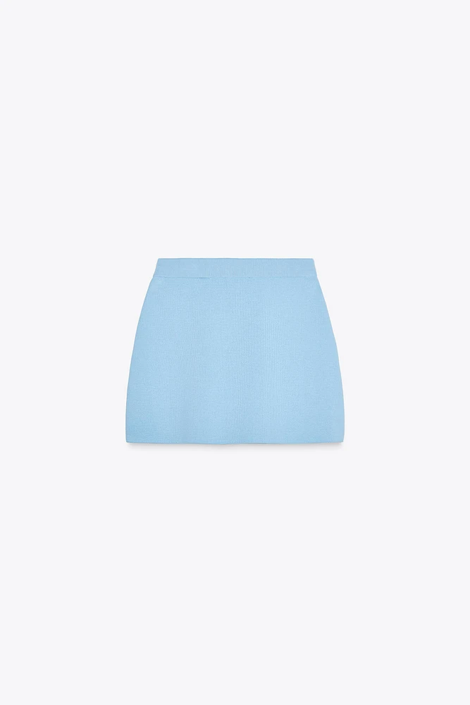 KNIT MINI SKIRT
