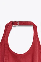 OPEN-BACK HALTER TOP