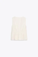 LACE TRIM SLEEVELESS TOP