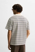 STRIPED PIQUÉ POLO SHIRT