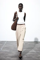 PLEATED CHINO PANTS