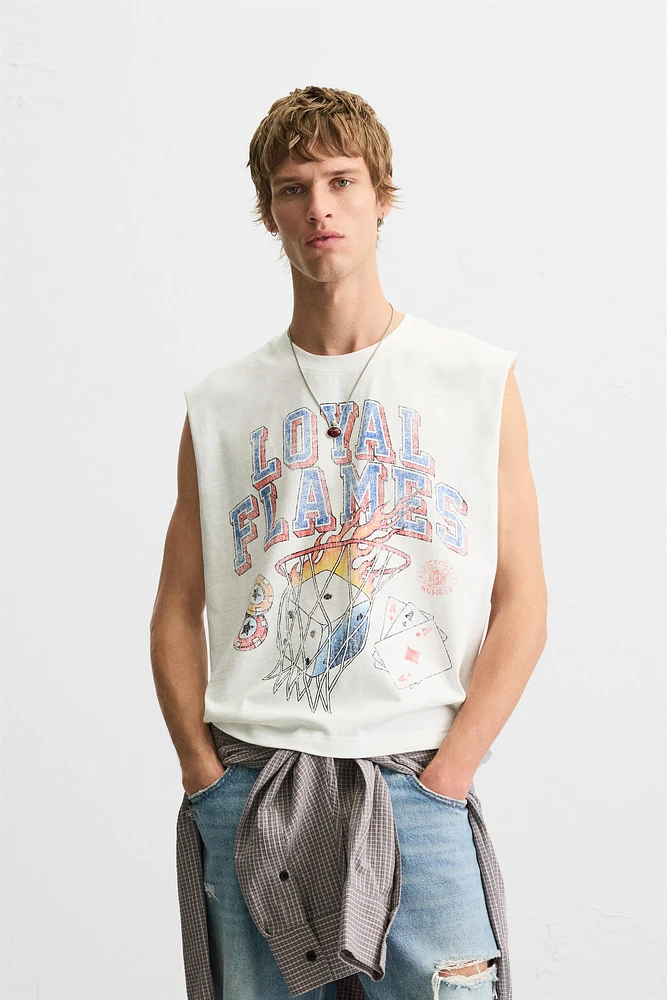 T-SHIRT IMPRIMÉ DÉLAV