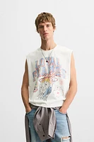 T-SHIRT IMPRIMÉ DÉLAV