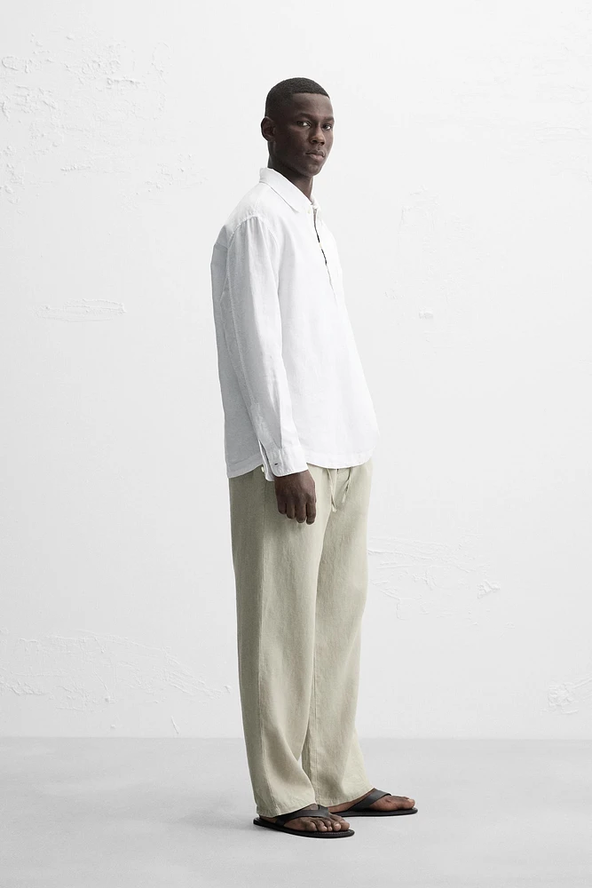 LINEN - COTTON POLO SHIRT