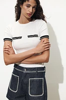 CONTRAST TRIM T-SHIRT