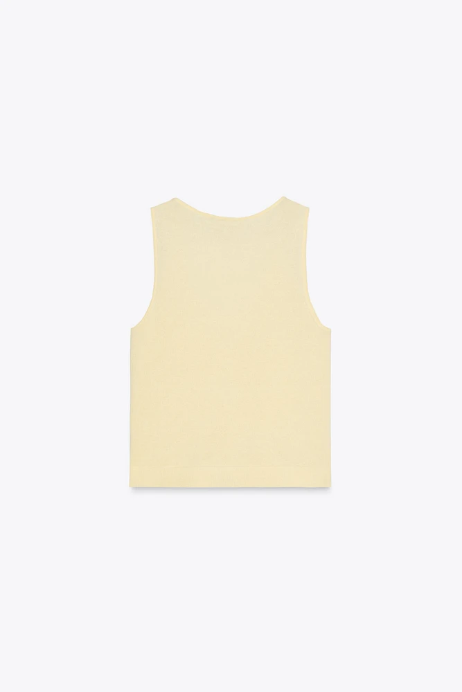 TOP EN MAILLE UNIE