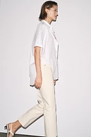 ZW COLLECTION HIGH RISE BOOTCUT CROPPED JEANS