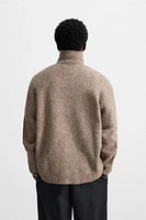 WOOL BLEND KNIT POLO