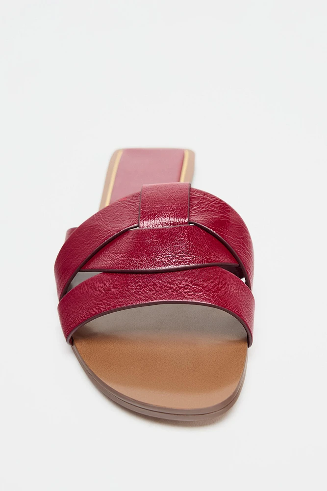 CROSSED LEATHER UPPER