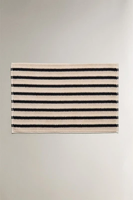 TAPIS DE BAIN JACQUARD GÉOMÉTRIQUE