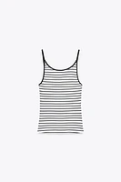 RIBBED STRAPPY TANK TOP