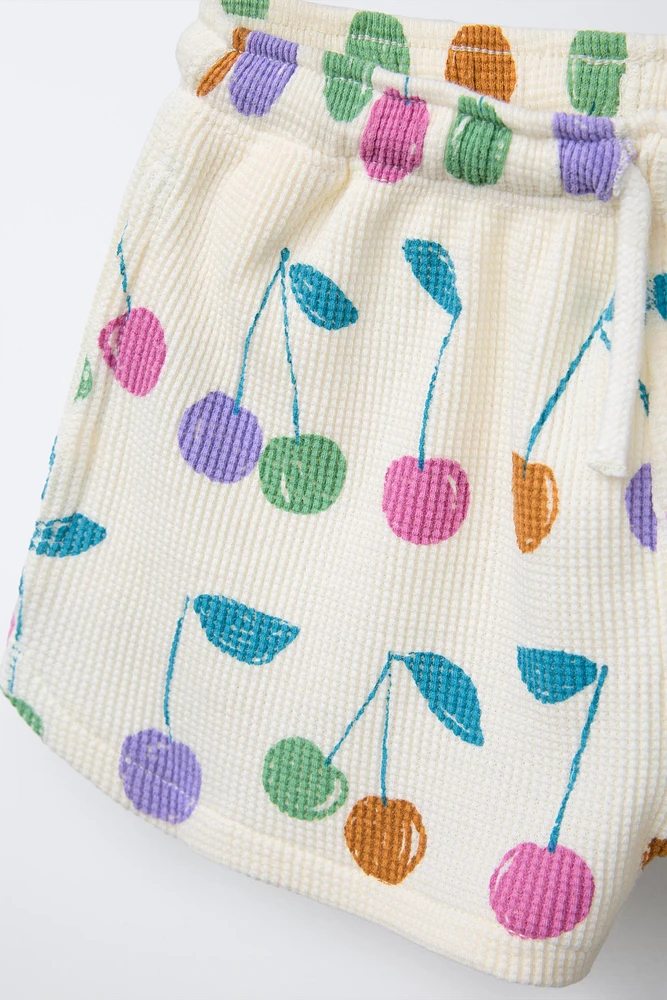 ENSEMBLE T-SHIRT UNI ET BERMUDA WAFFLE