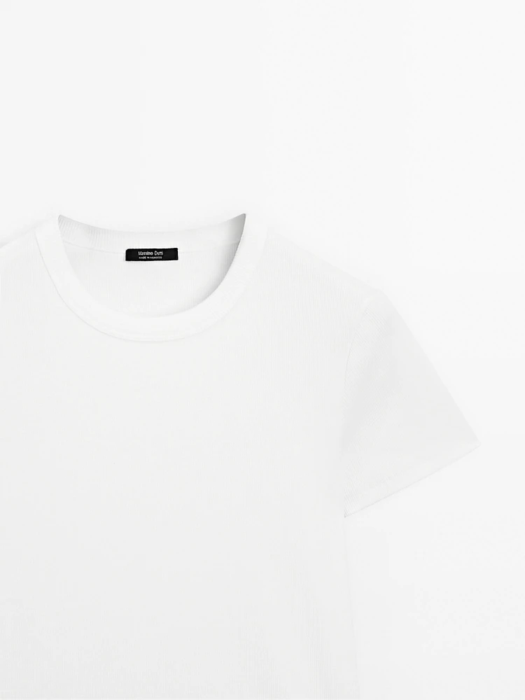 T-shirt à manches courtes en coton mélang