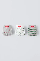 3-6 YEARS/ THREE-PACK OF PRINTED BOXERS