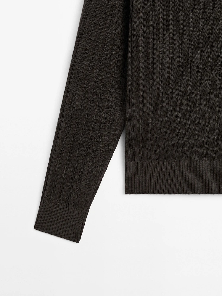 Ribbed linen knit sweater - Limited Edition