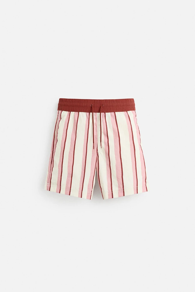 STRIPED LONG SWIMSUIT