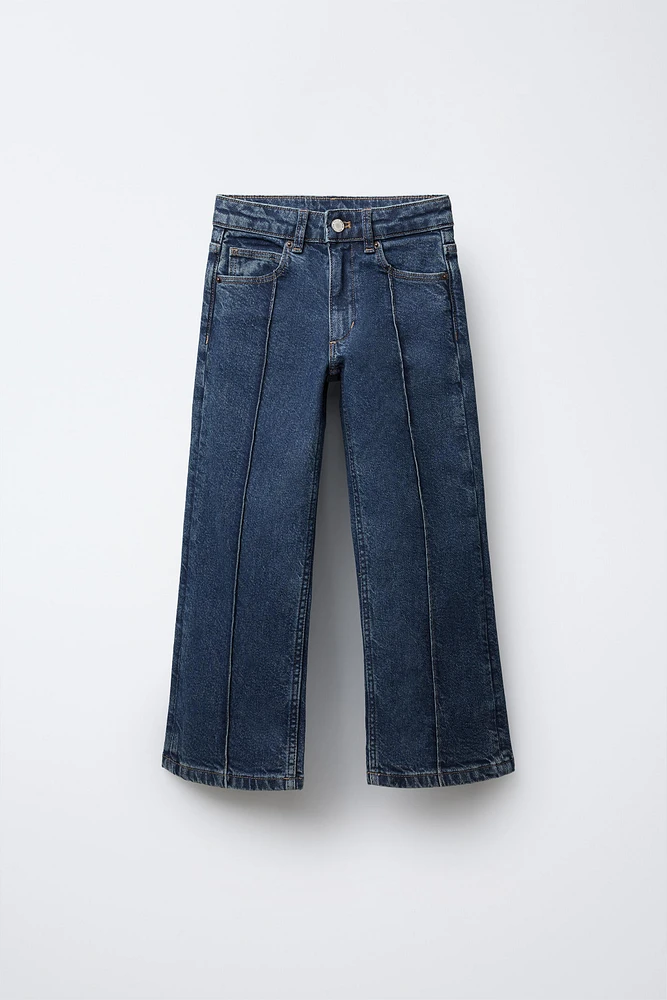 WIDE LEG CENTRAL SEAM JEANS