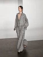 100% linen check shirt