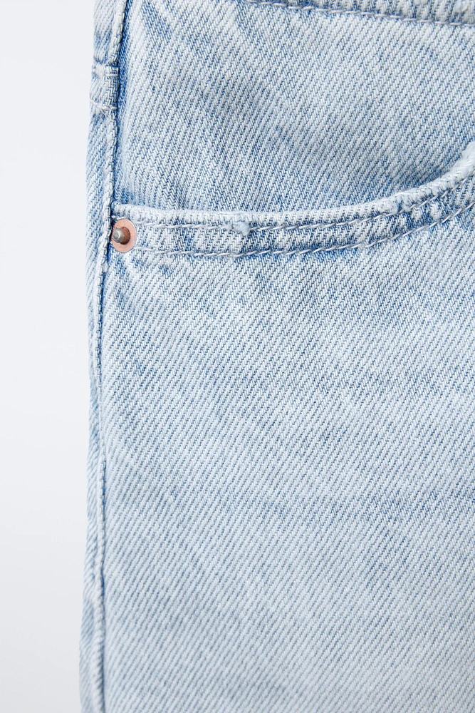 BERMUDA EN DENIM SANS BOUTONS À LA TAILLE