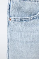 BERMUDA EN DENIM SANS BOUTONS À LA TAILLE