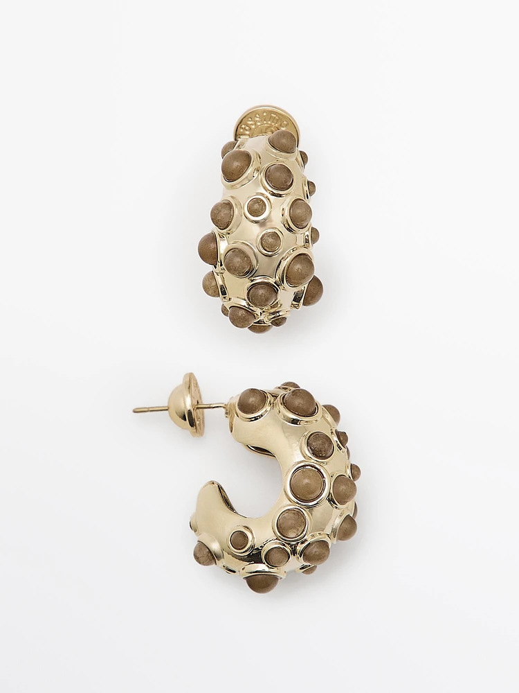 Droplet earrings with stones - Limited Edition