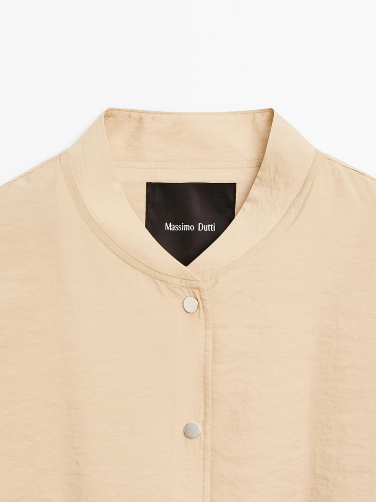 Veste bomber fluide avec cordon