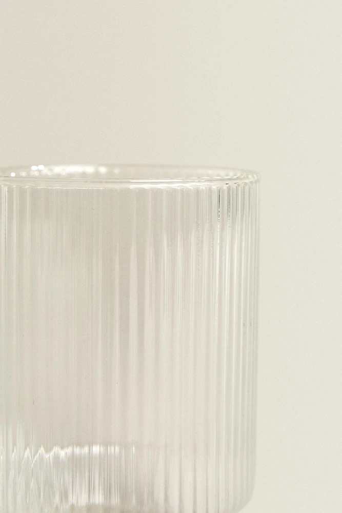 VERRE EN BOROSILICATE LIGNES EN RELIEF