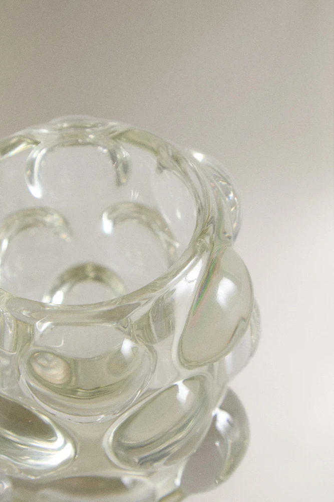 GLASS SPHERE TEALIGHT HOLDER